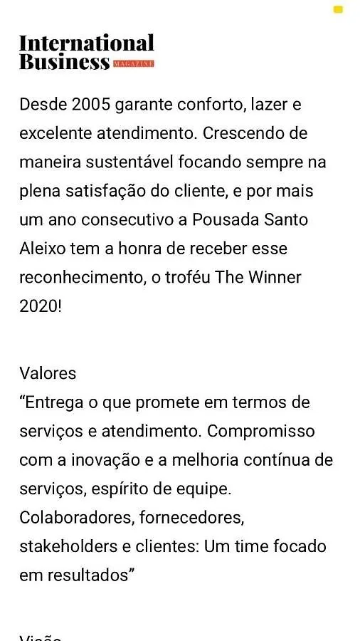 *** Мини-отель Pousada Santo Aleixo Порту-де-Галиньяш Бразилия